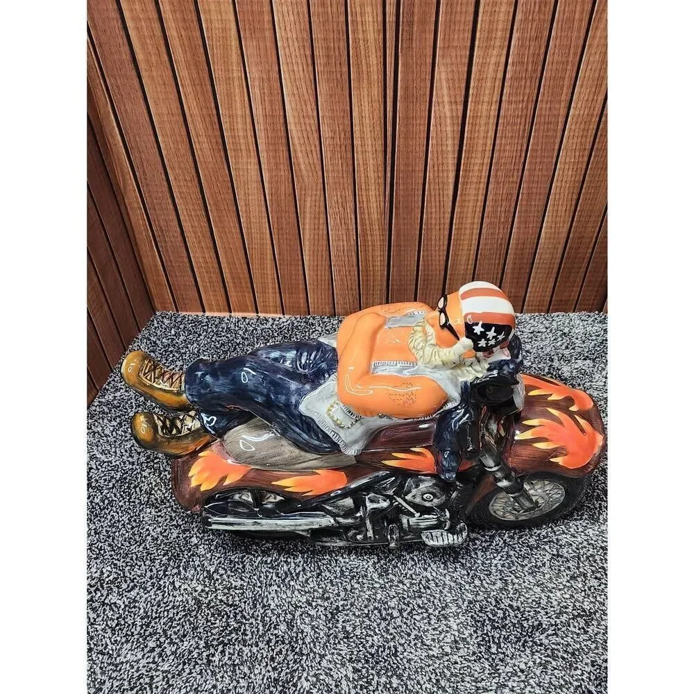 Biker Motorcycle Cookie Jar